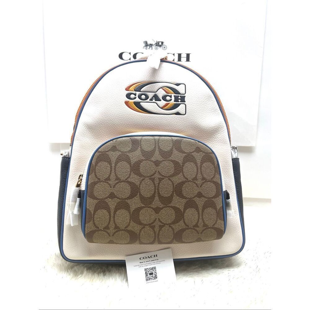 🔥🎁NWT! Coach Court Backpack In Sig Mix Msrp:$498.00 - Picture 3 of 11